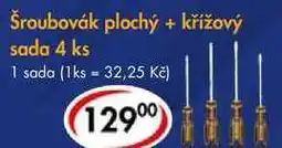 CBA Šroubovák plochý + křížový sada 4 ks nabídka