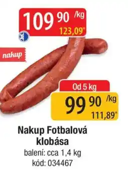 Qanto Nakup Fotbalová klobása nabídka