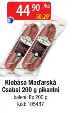 Qanto Klobása Maďarská Csabai pikantní nabídka