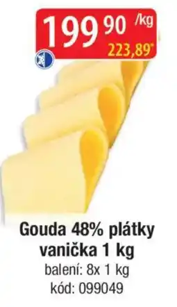 Qanto Gouda 48% plátky vanička nabídka