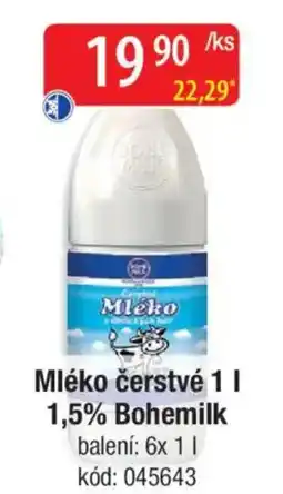 Qanto Mléko čerstvé 1,5% Bohemilk nabídka
