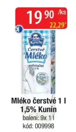 Qanto Mléko čerstvé 1,5% Kunín nabídka