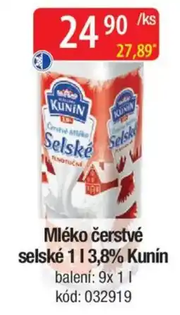Qanto Mléko čerstvé selské 3,8% Kunín nabídka