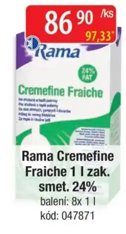 Qanto Rama Cremefine Fraiche zak. smet. 24% nabídka