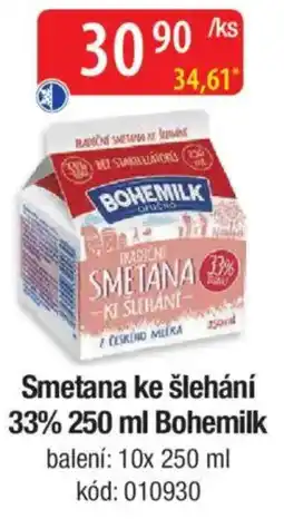 Qanto Smetana ke šlehání 33% Bohemilk nabídka