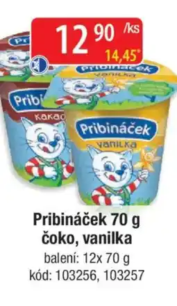 Qanto Pribináček čoko, vanilka nabídka