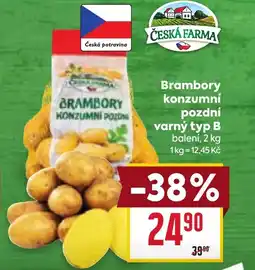 Billa Brambory konzumní pozdní varný typ B nabídka