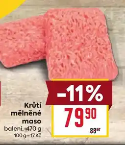 Billa Krůtí mělněné maso nabídka