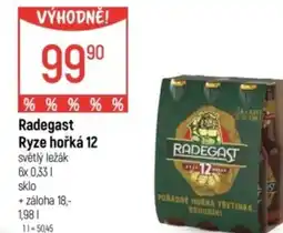 Globus Radegast Ryze hořká 12 světlý ležák nabídka
