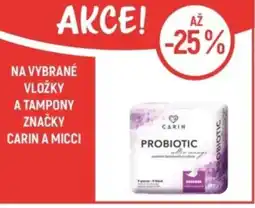 Globus Na vybrané vložky a tampony značky carin a micci nabídka