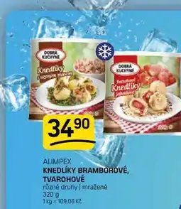 Flop KNEDLÍKY BRAMBOROVÉ, TVAROHOVÉ různé druhy | mražené nabídka