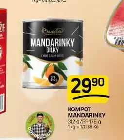 Flop KOMPOT MANDARINKY 312 g/PP 175 g nabídka