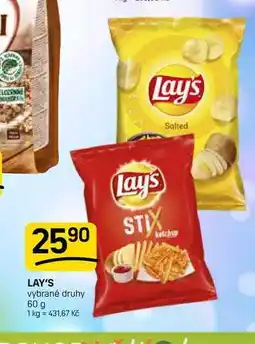 Flop LAY'S vybrané druhy nabídka