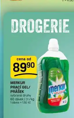 Flop MERKUR PRACÍ GEL/ PRÁŠEK vybrané druhy 60 dávek nabídka