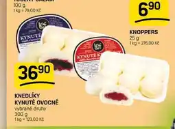 Flop KNEDLÍKY KYNUTÉ OVOCNÉ vybrané druhy nabídka