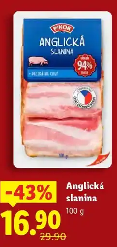 Lidl Anglická slanina nabídka