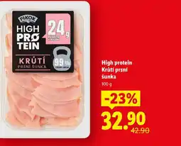 Lidl High protein Krůtí prsní šunka nabídka