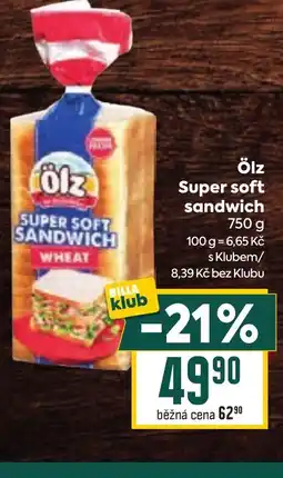 Billa Ölz Super soft sandwich nabídka