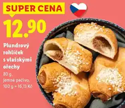 Lidl Plundrový rohlíček s vlašskými ořechy nabídka