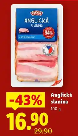 Lidl Anglická slanina nabídka