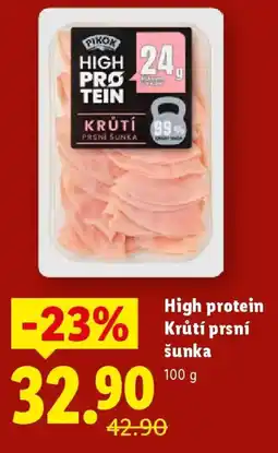 Lidl High protein Krůtí prsní Krůtí prsní šunka nabídka