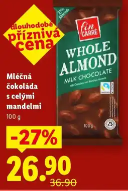 Lidl Mléčná čokoláda s celými mandelmi nabídka