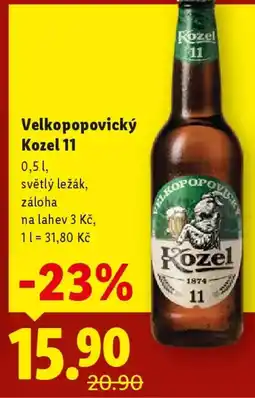 Lidl Velkopopovický Kozel 11 nabídka