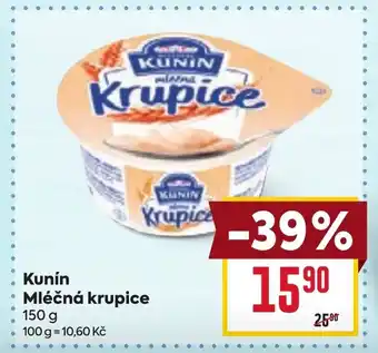 Billa Kunín Mléčná krupice nabídka