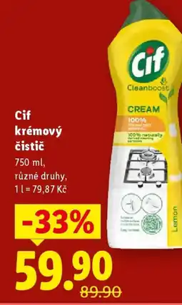 Lidl Cif krémový čistič nabídka