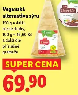 Lidl Veganská alternativa sýru nabídka