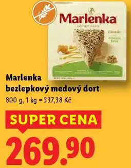 Lidl Marlenka bezlepkový medový dort nabídka