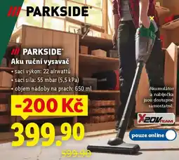 Lidl PARKSIDE Aku ruční vysavač nabídka