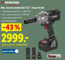 Lidl PARKSIDE Aku rázový utahovák 1/2", Smart 8 Ah nabídka