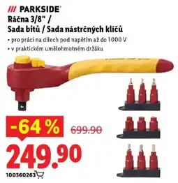 Lidl PARKSIDE Ráčna 3/8" / Sada bitů/Sada nástrčných klíčů nabídka