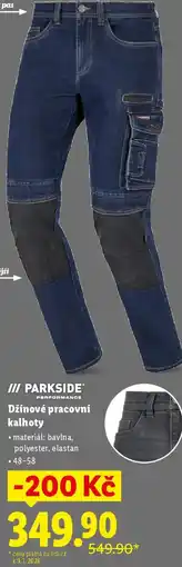 Lidl PARKSIDE Džínové pracovní kalhoty nabídka
