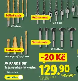 Lidl PARKSIDE Sada speciálních vrtáků nabídka