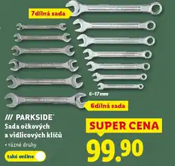 Lidl PARKSIDE Sada očkových a vidlicových klíčů nabídka