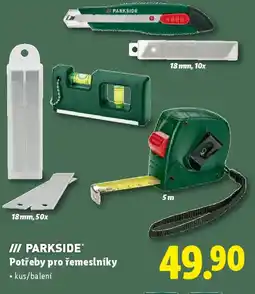 Lidl PARKSIDE Potřeby pro řemeslníky nabídka