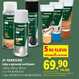 Lidl PARKSIDE Laky a opravný sortiment nabídka