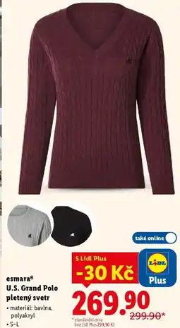 Lidl Esmara U.S. Grand Polo pletený svetr nabídka