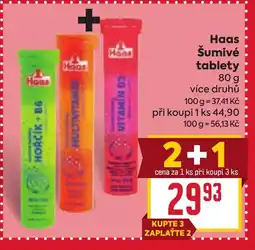 Billa Haas Šumivé tablety nabídka