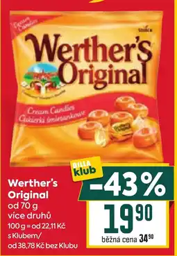 Billa Werther's Original nabídka