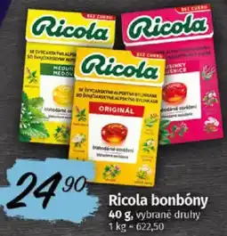 COOP TIP Ricola bonbóny nabídka