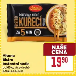 Billa Vitana Bistro Instantní nudle nabídka
