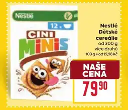 Billa Nestlé Dětské cereálie nabídka
