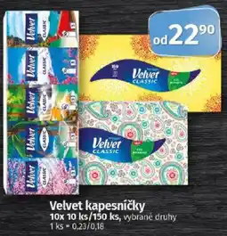 COOP TIP Velvet kapesníčky nabídka