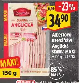 Albert Anglická slanina nabídka