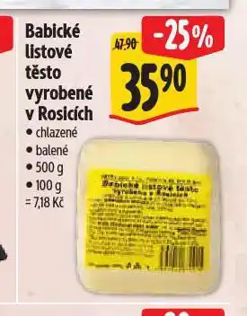 Albert Babické listové těsto nabídka