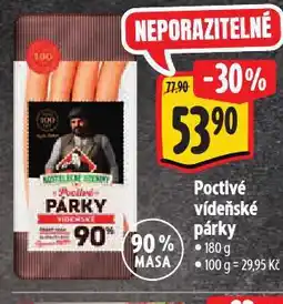Albert Poctivé vídeňské párky nabídka