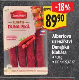 Albert Dunajská klobása nabídka